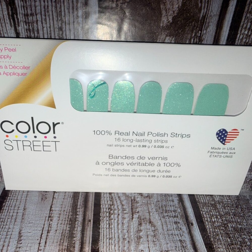 Take Care - Color‎ Street Nail Polish Strips NWT Retired Green Shimmer Polish